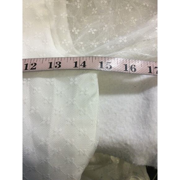 FLOWER GIRL PARTY SZ 10-11 Y white burnout half sleeve tiered dress NEW b82 - Picture 5 of 7